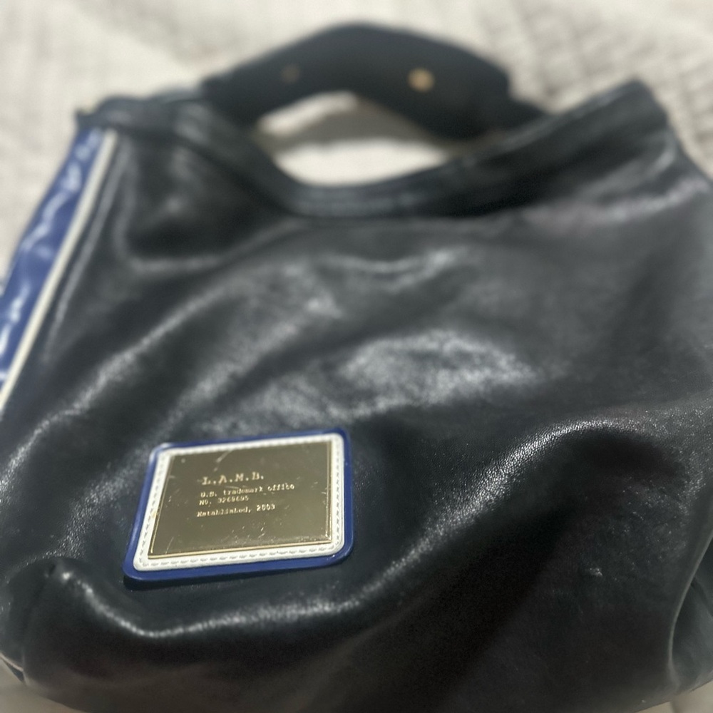 L.A.M.B. Black and Blue Shoulder Bag